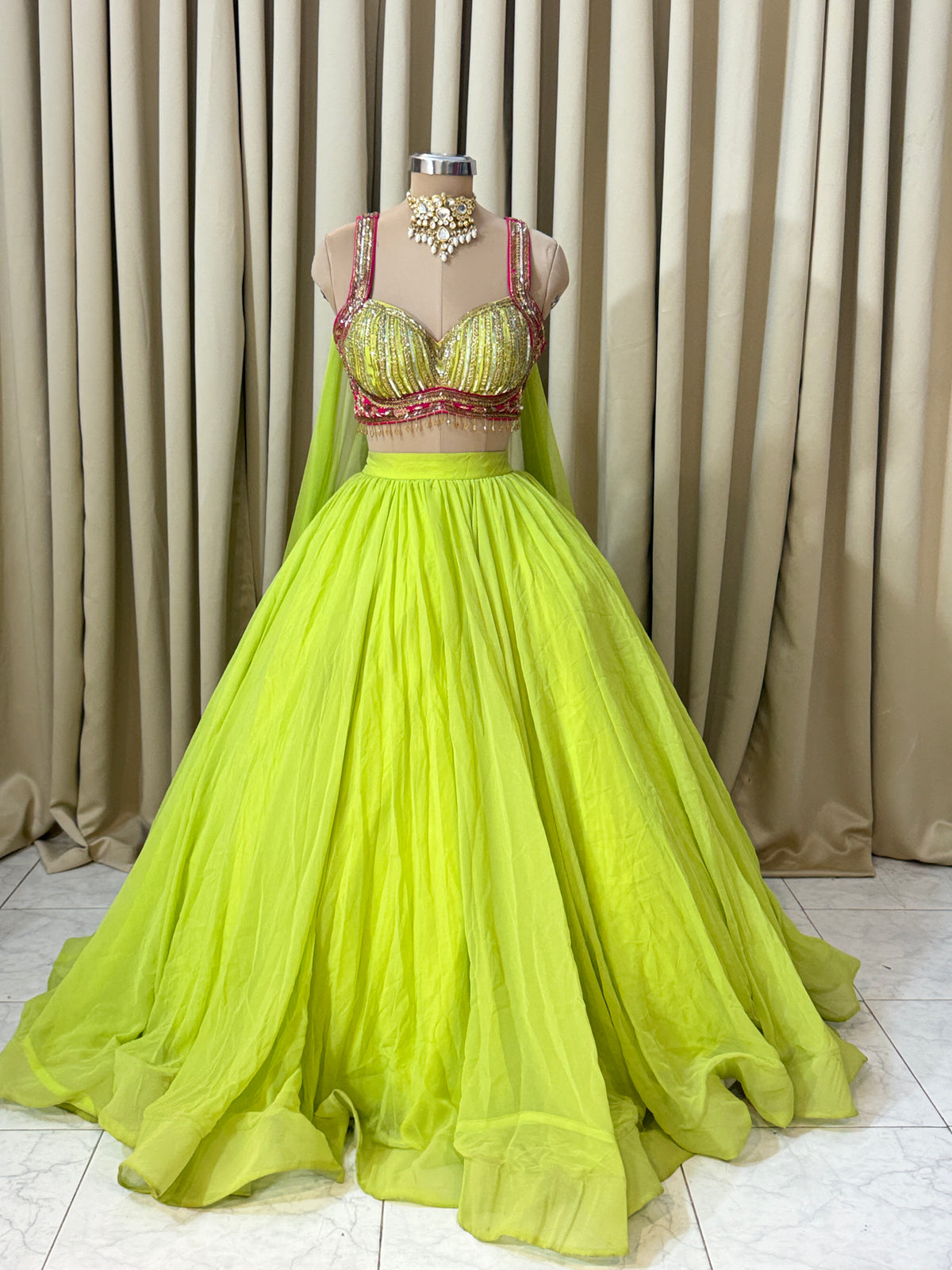 Mirror lehenga 4351