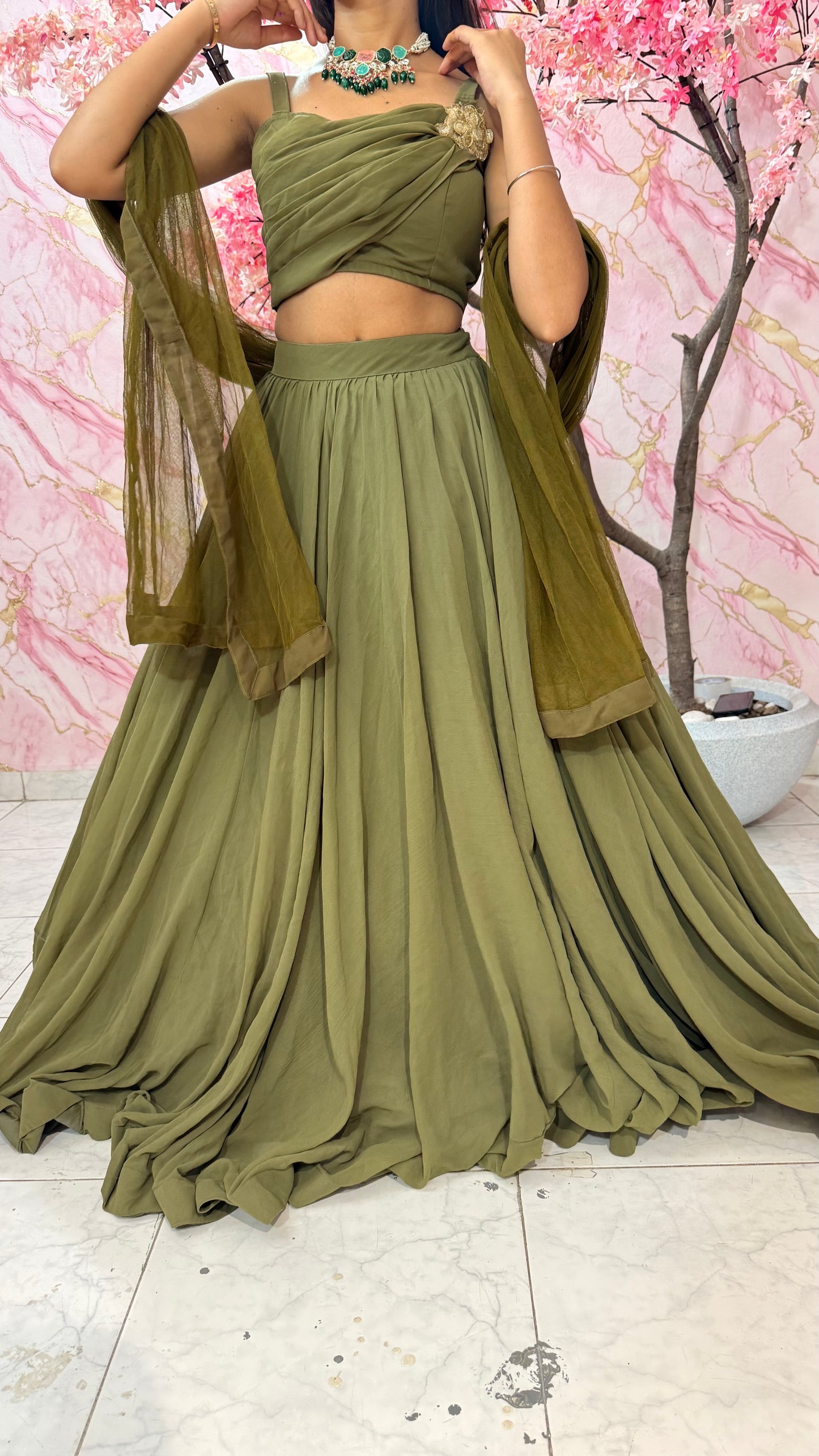 Embellished wedding lehenga 4034