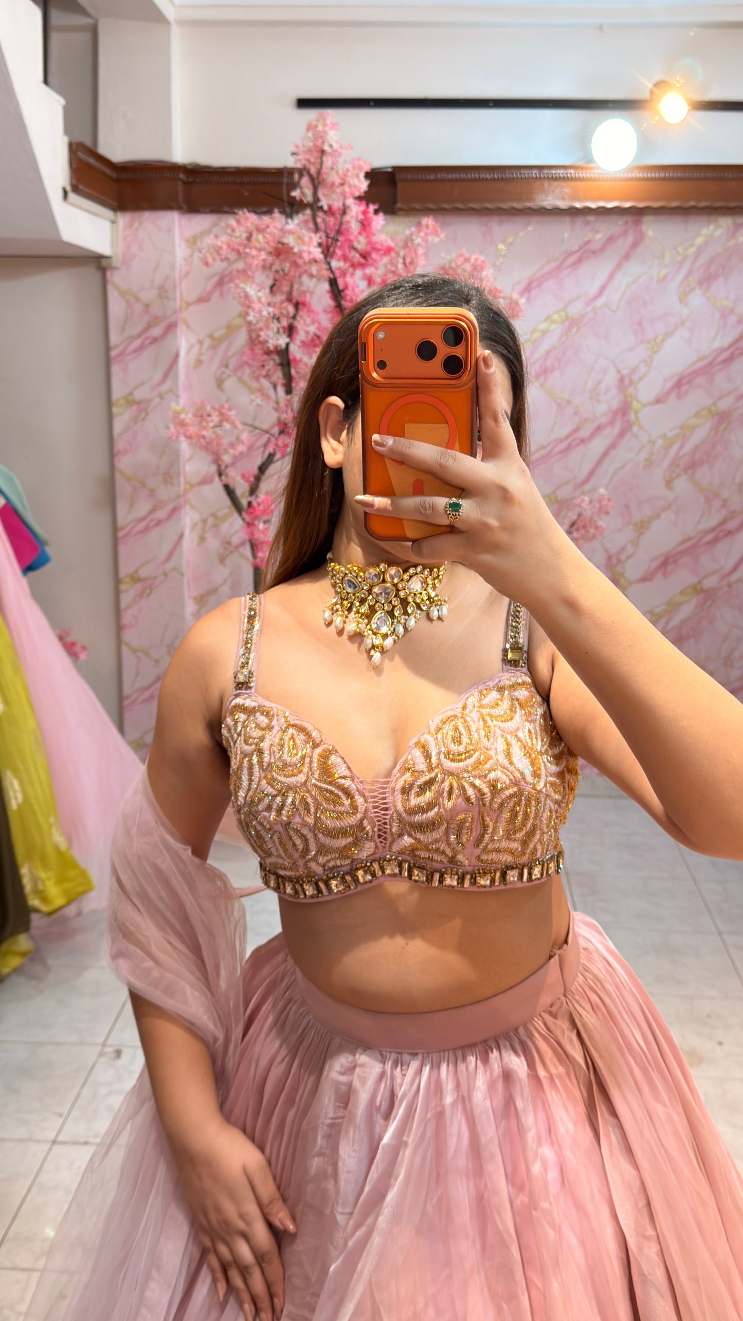 Embellished wedding lehenga 4072