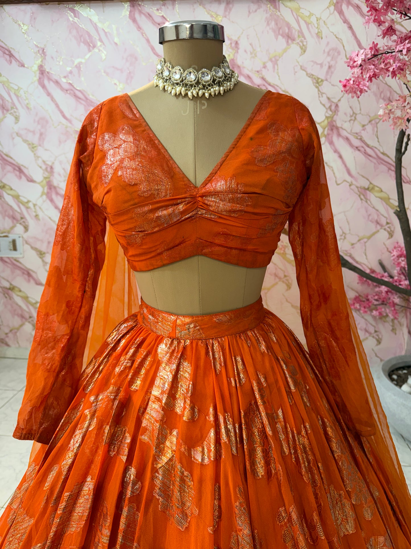 Embellished wedding lehenga 4087