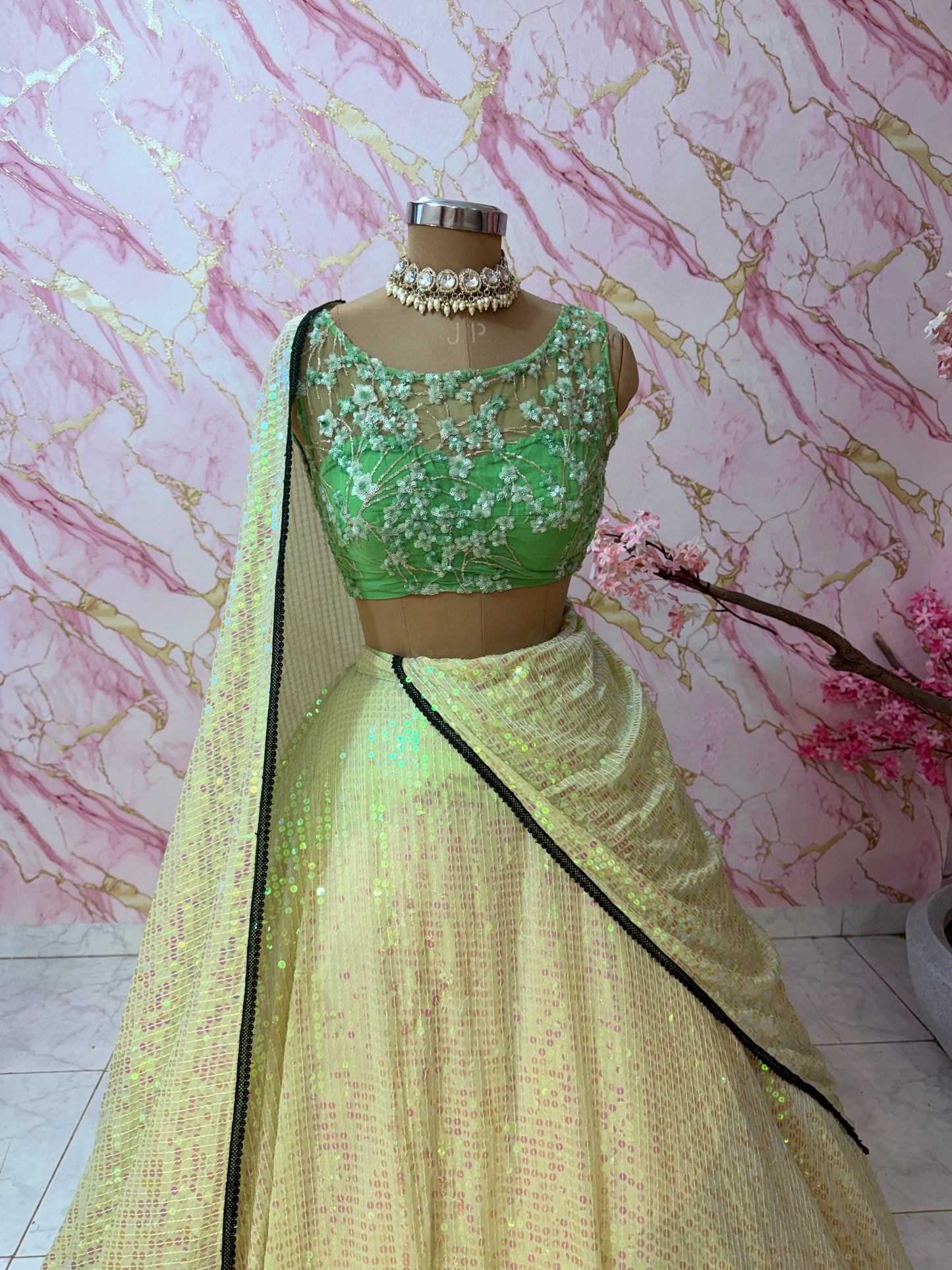 Embellished wedding lehenga 4153