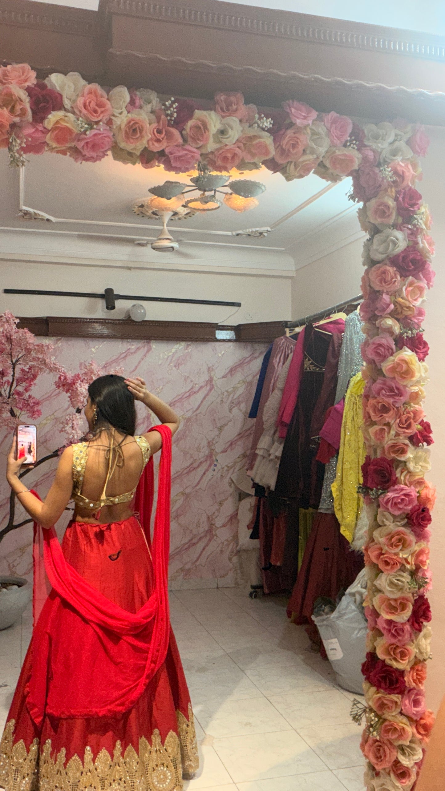 Real mirror wedding lehenga 4018