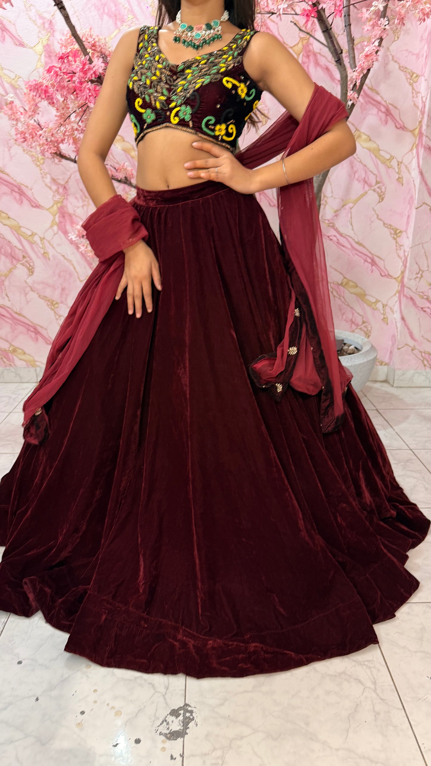 Embellished wedding lehenga 4039