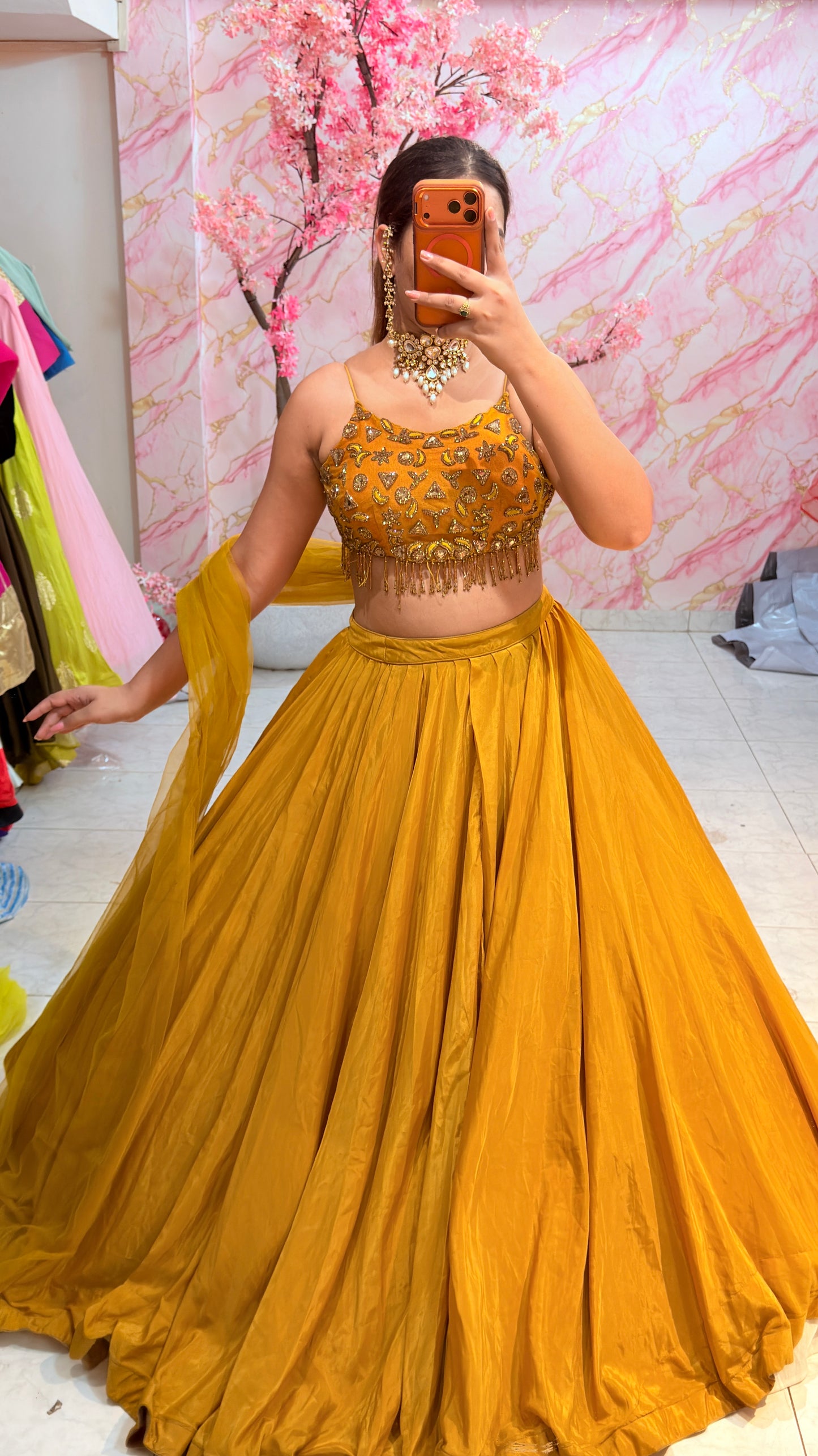 Embellished wedding lehenga 4064