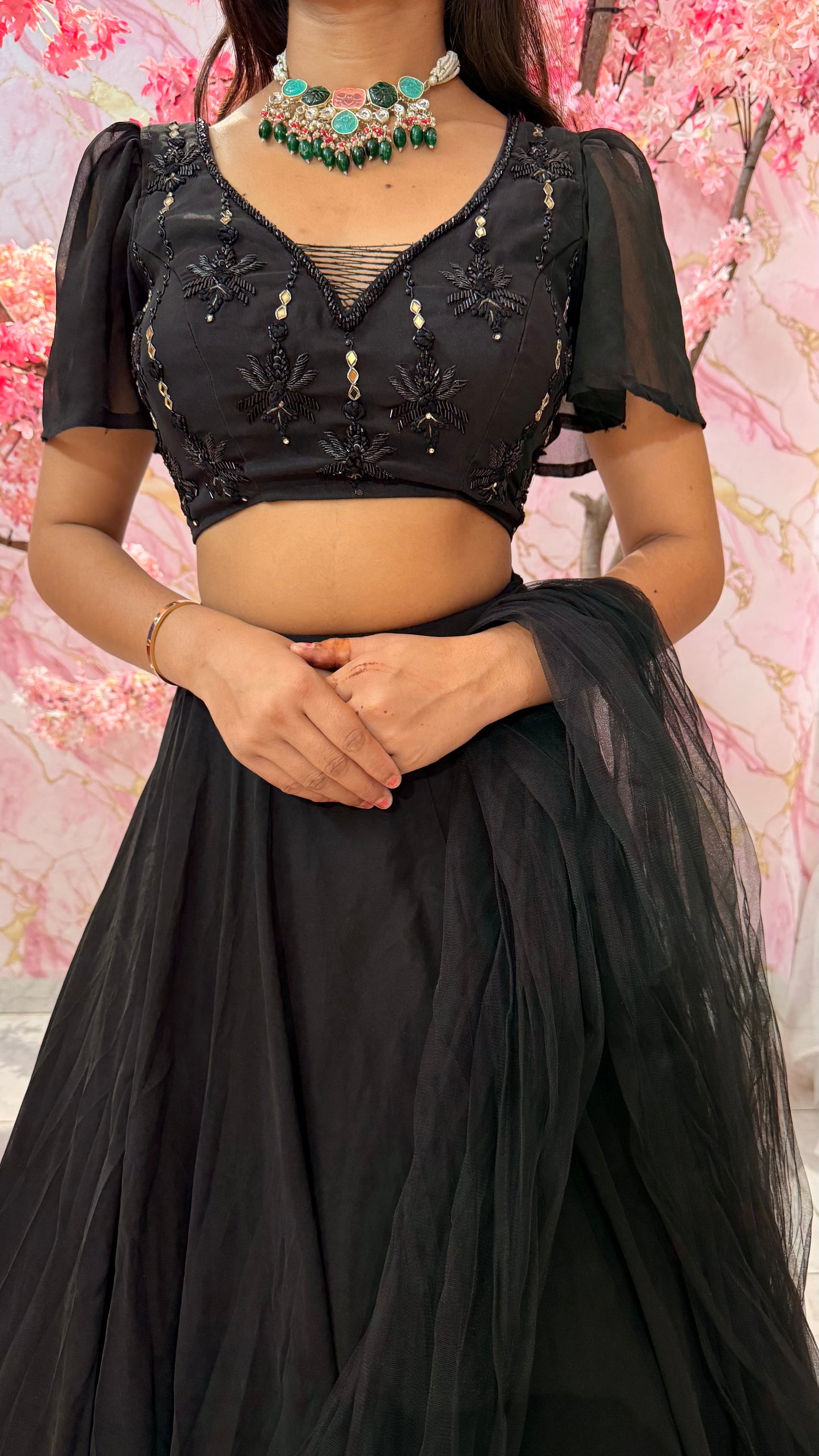 Embellished wedding lehenga 4052