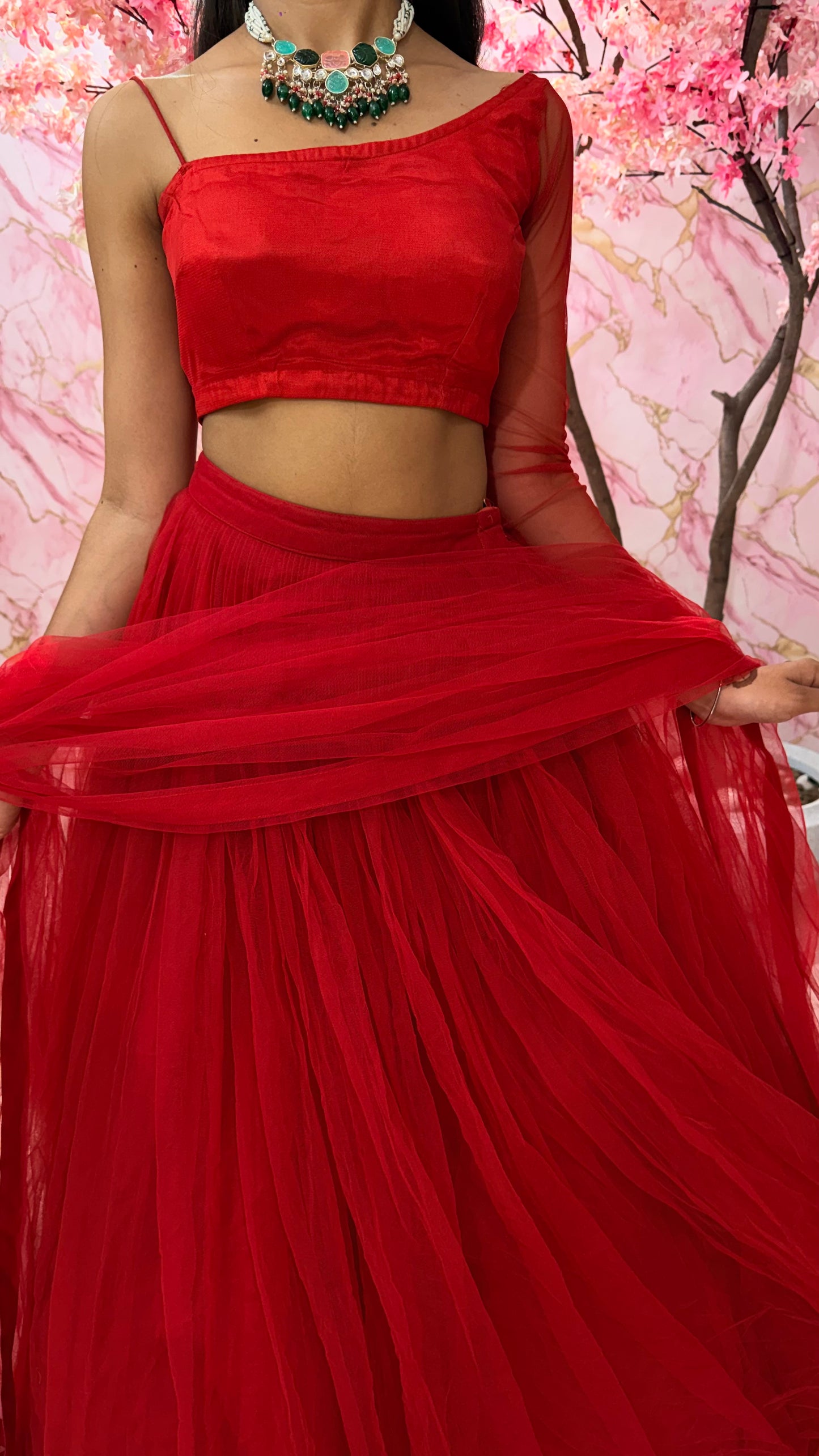 Embellished wedding lehenga 4054