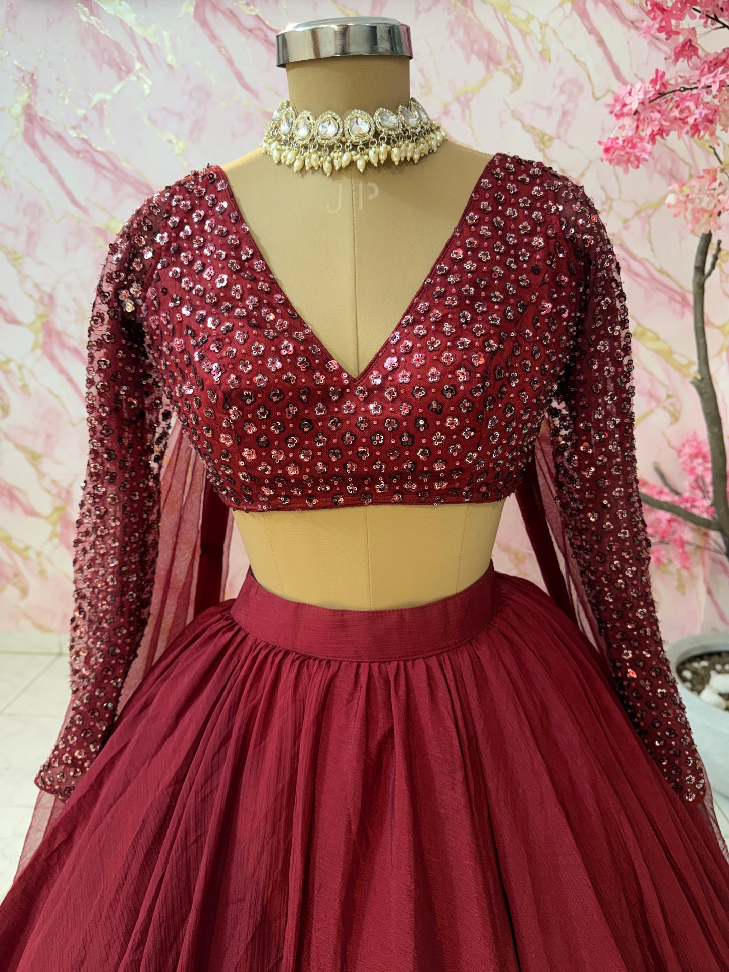 Embellished wedding lehenga 4089