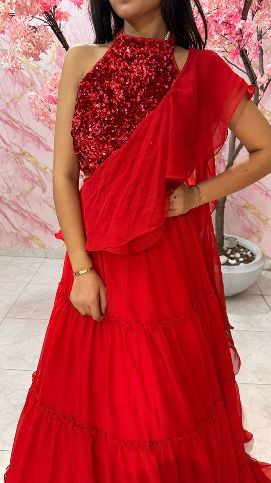Embellished wedding lehenga 4048