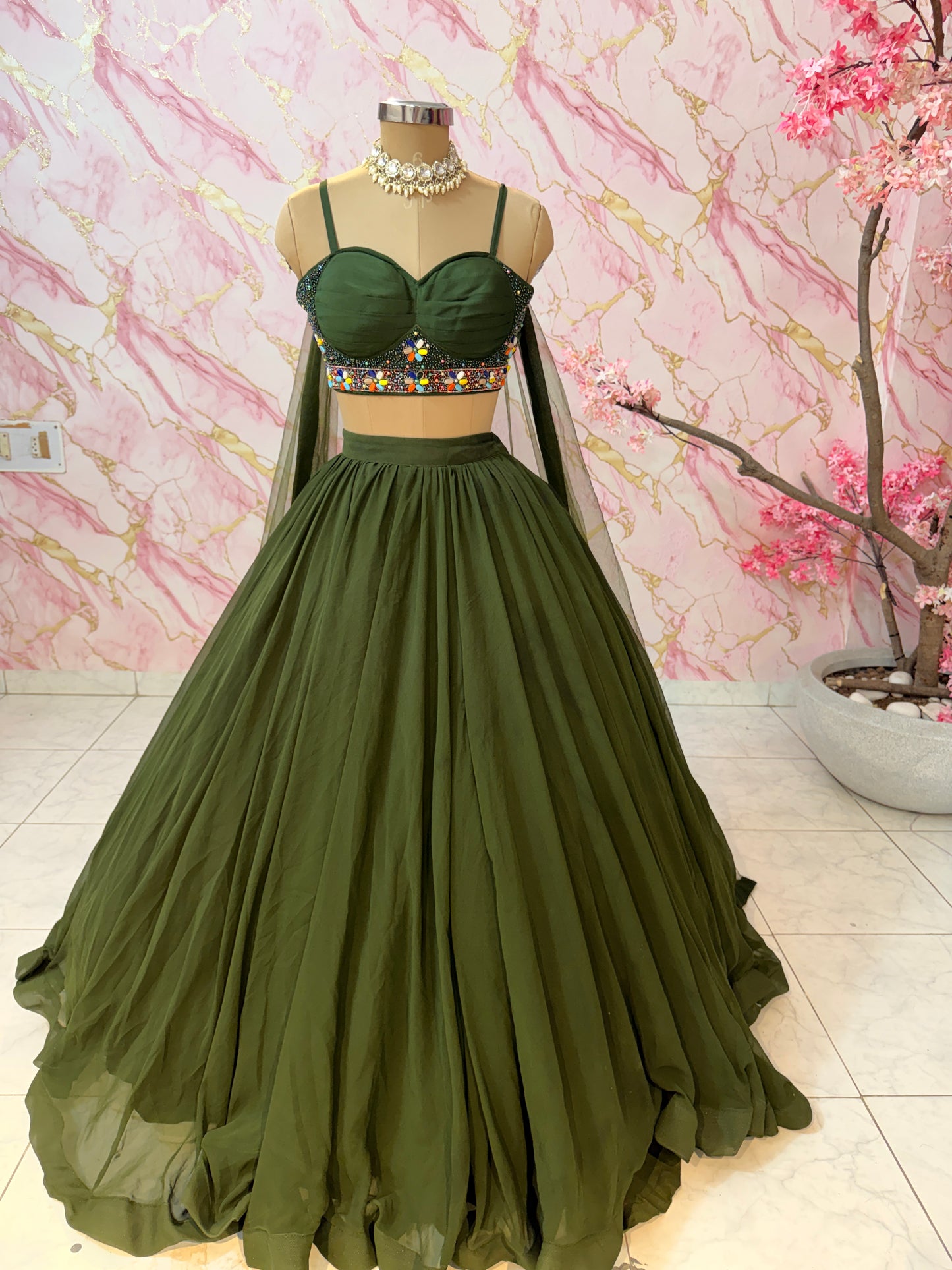 Embellished wedding lehenga 4125