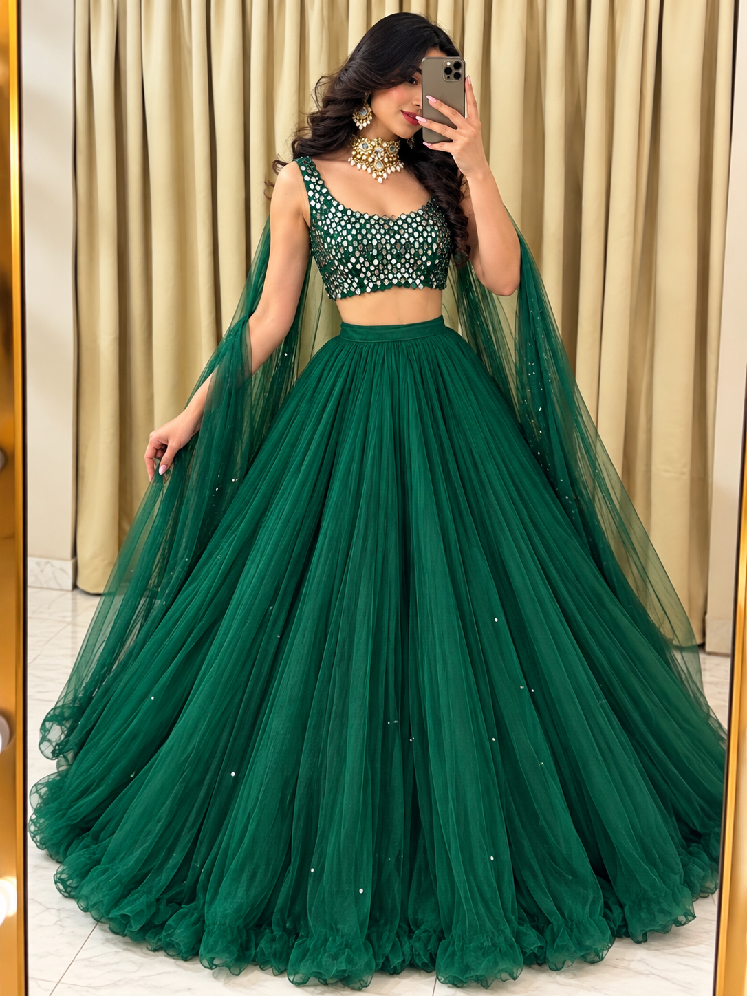 Mirror lehenga 4344
