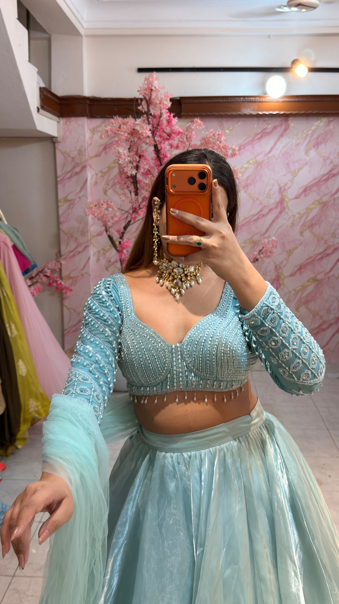 Embellished wedding lehenga 4086