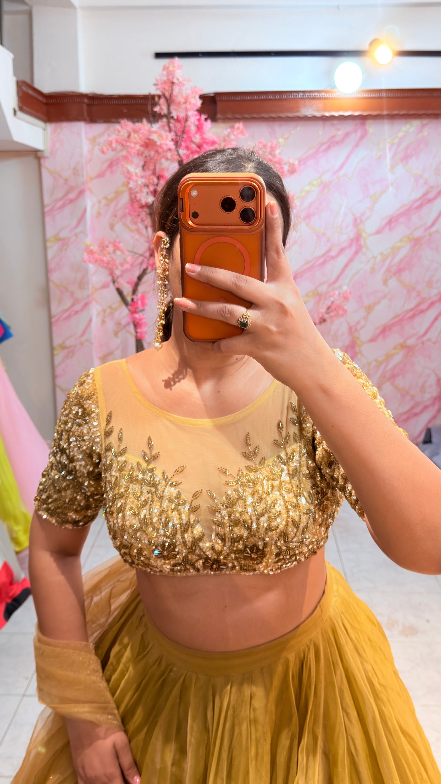 Embellished wedding lehenga 4075