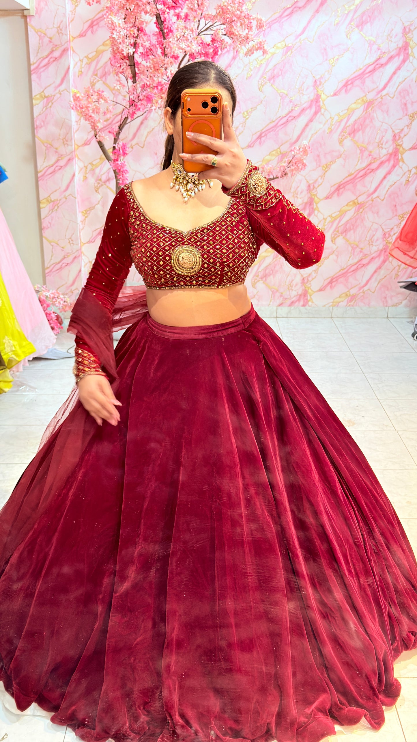 Embellished wedding lehenga 4068