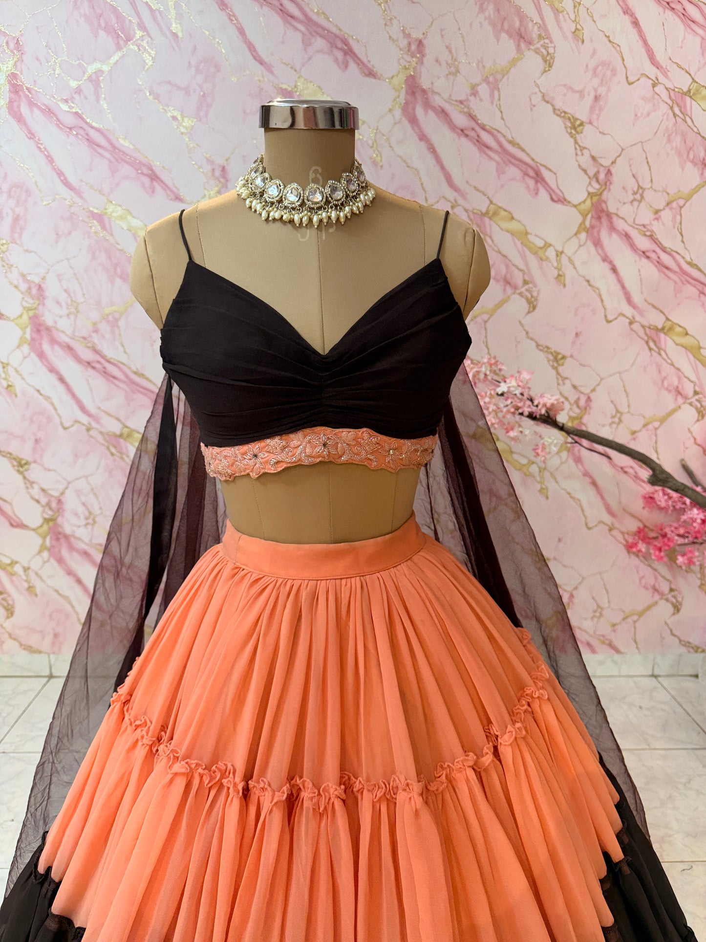 Embellished wedding lehenga 4128
