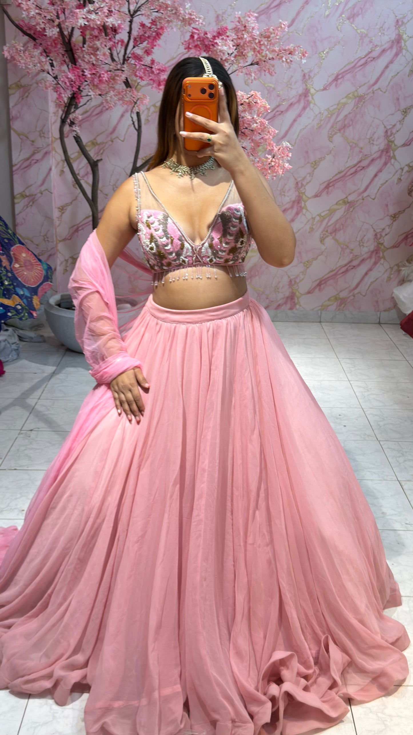 Embellished wedding lehenga 4024