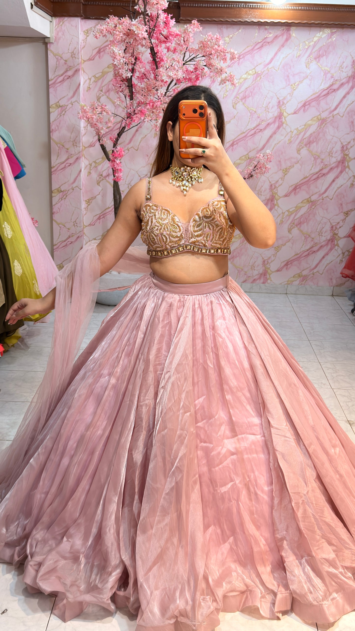 Embellished wedding lehenga 4072