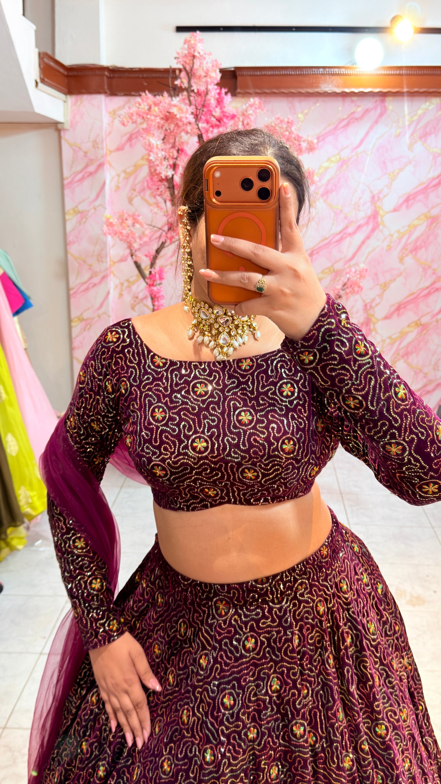 Embellished wedding lehenga 4063