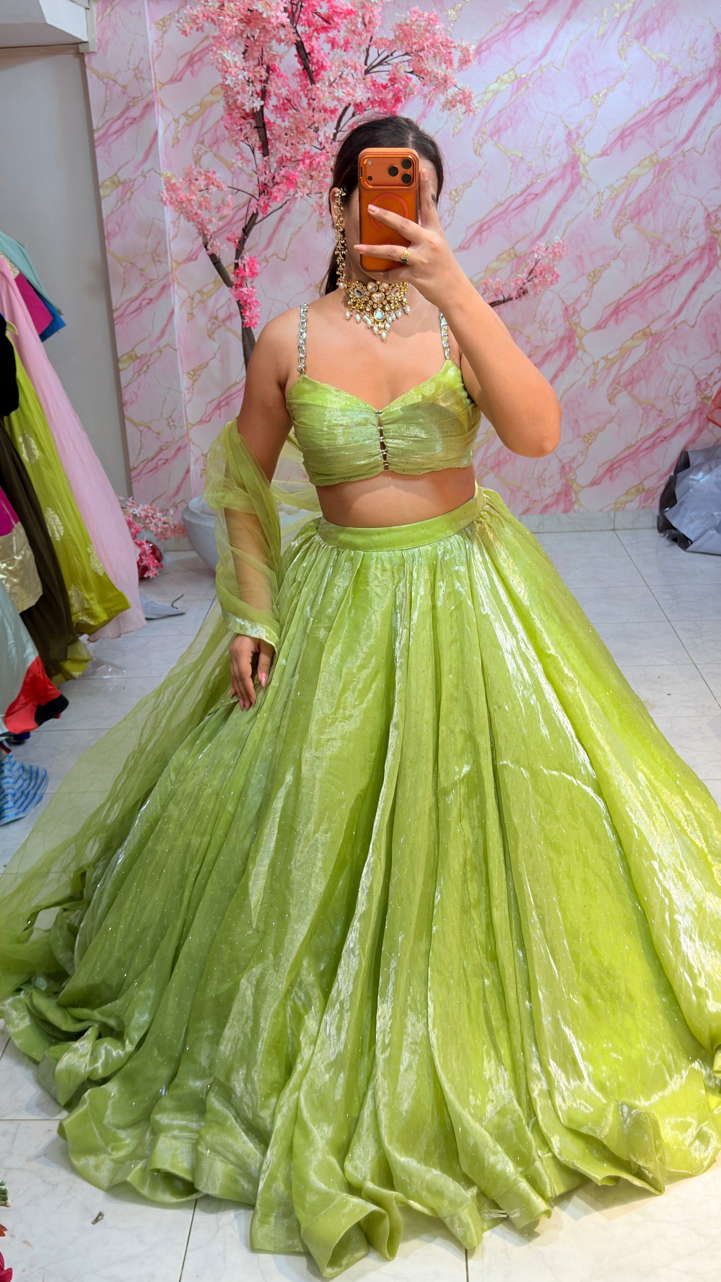 Embellished wedding lehenga 4076