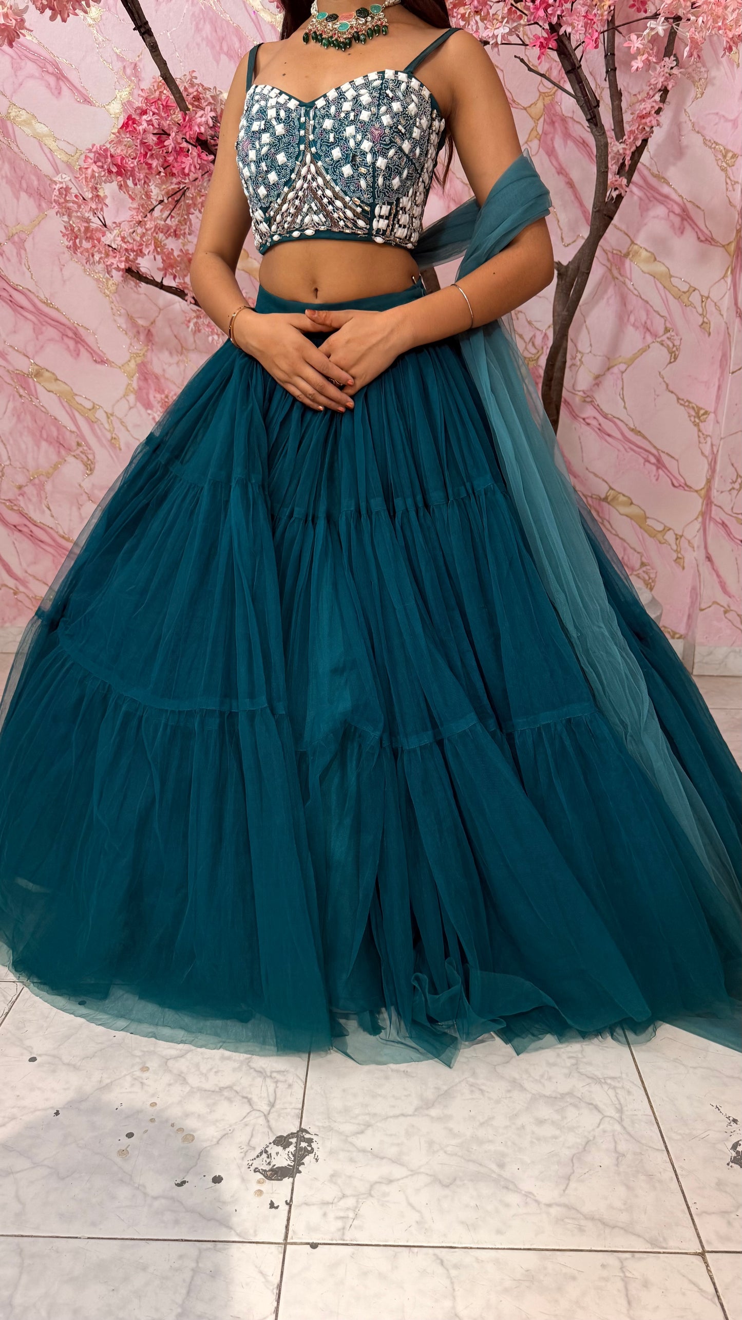 Embellished wedding lehenga 4040
