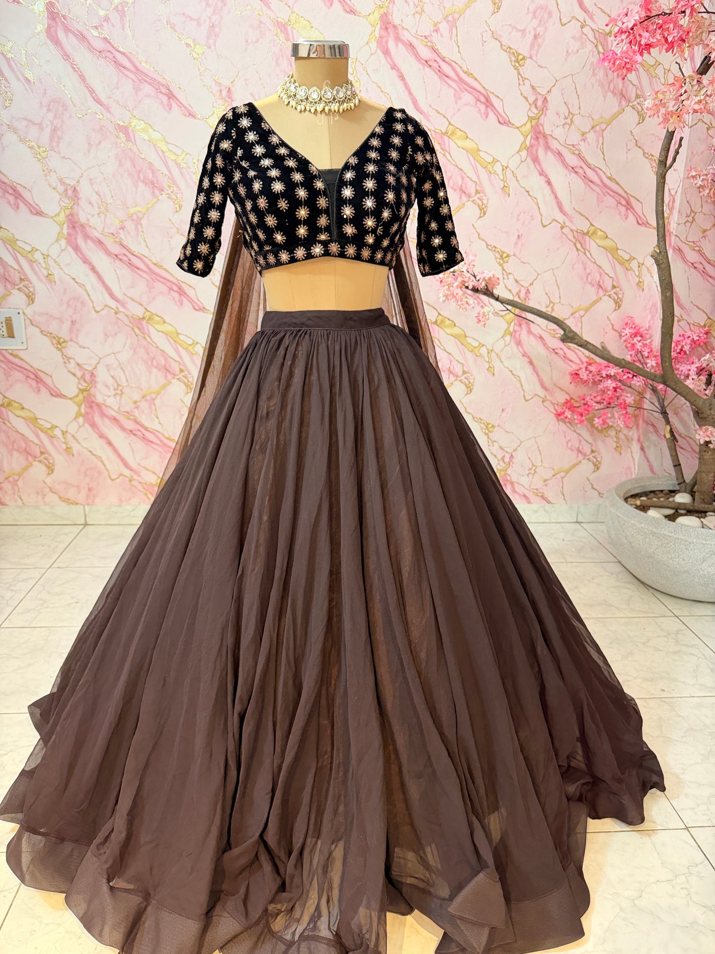 Embellished wedding lehenga 4131