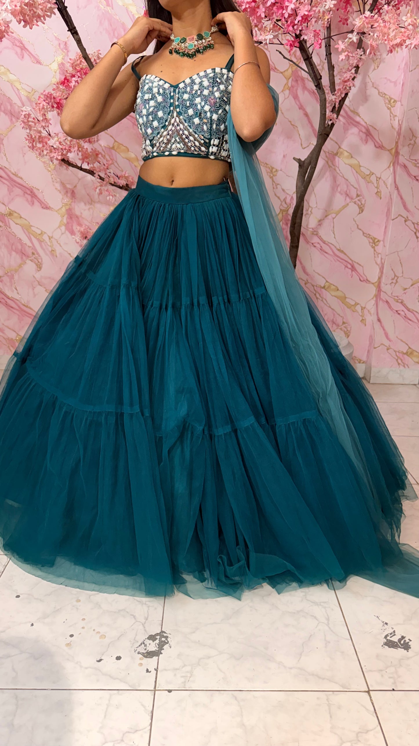 Embellished wedding lehenga 4040