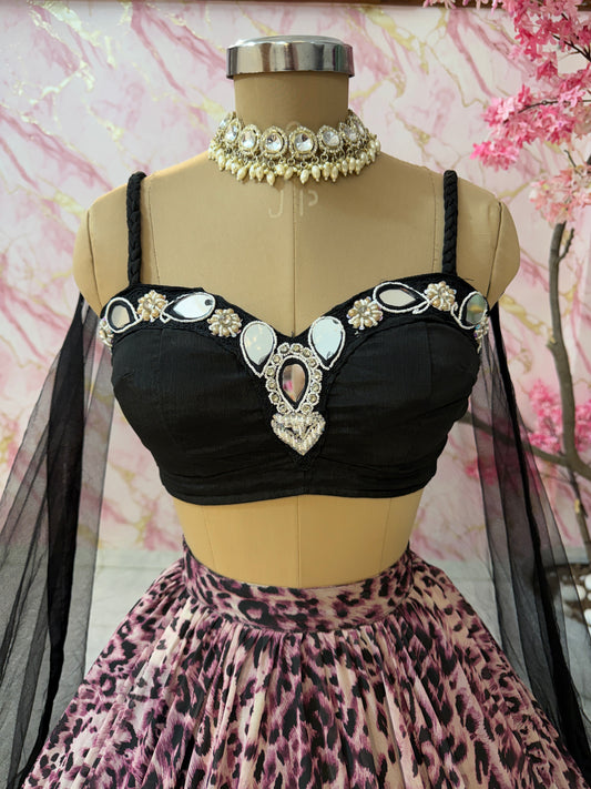 Embellished wedding lehenga 4101