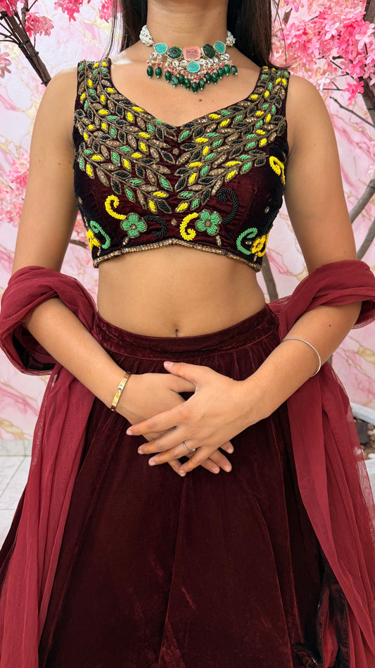 Embellished wedding lehenga 4039