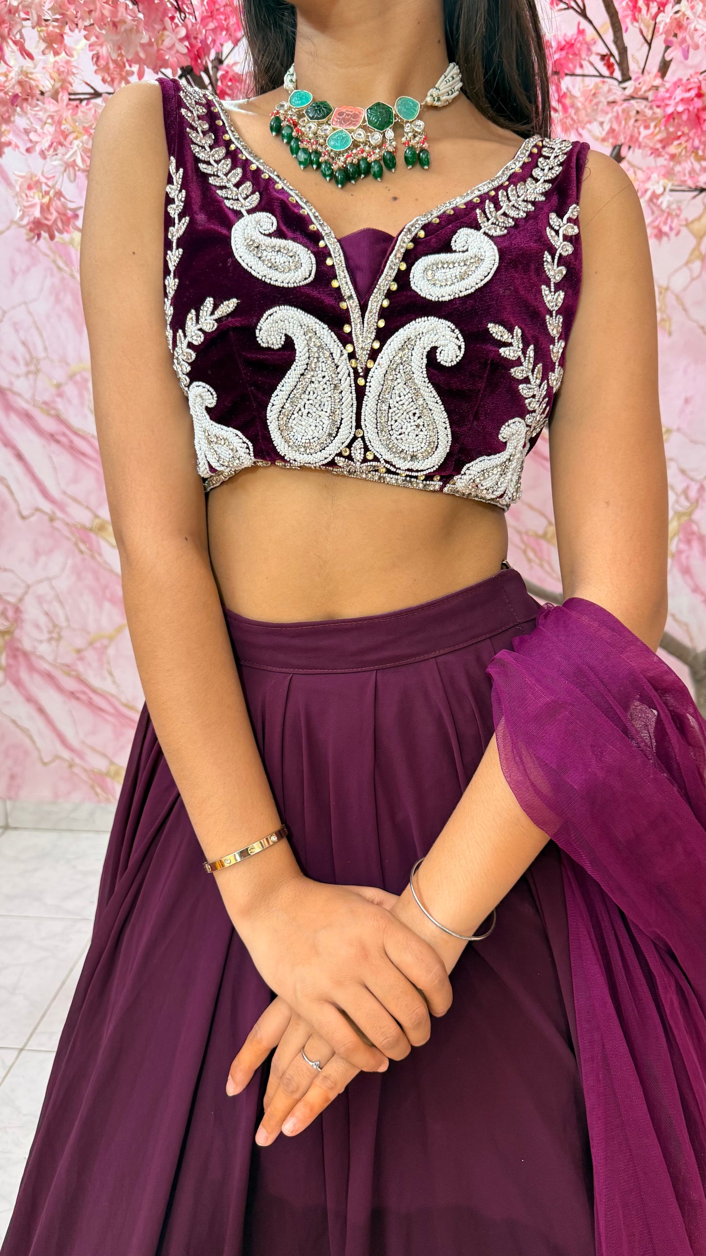 Embellished wedding lehenga 4033