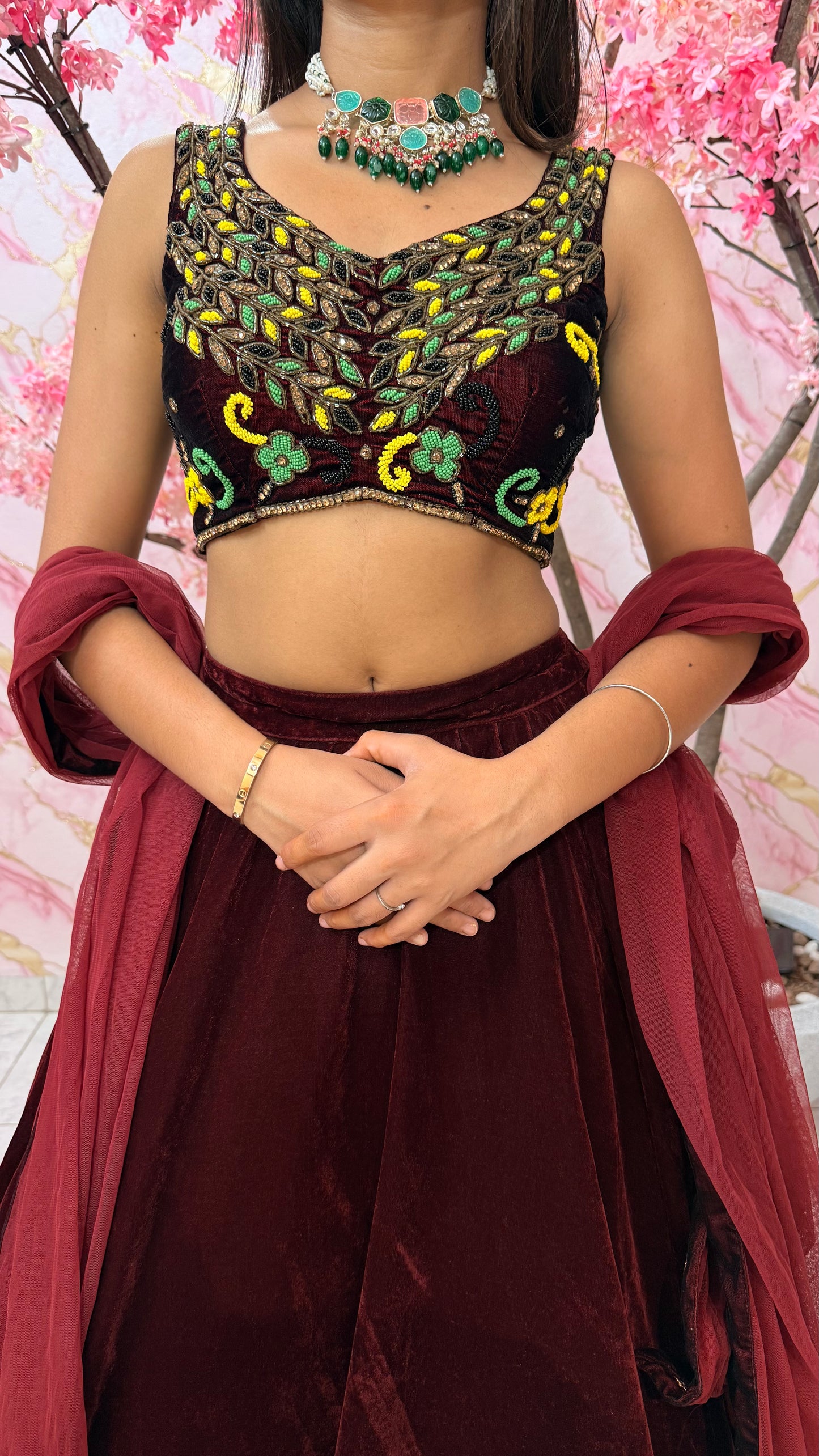 Embellished wedding lehenga 4039