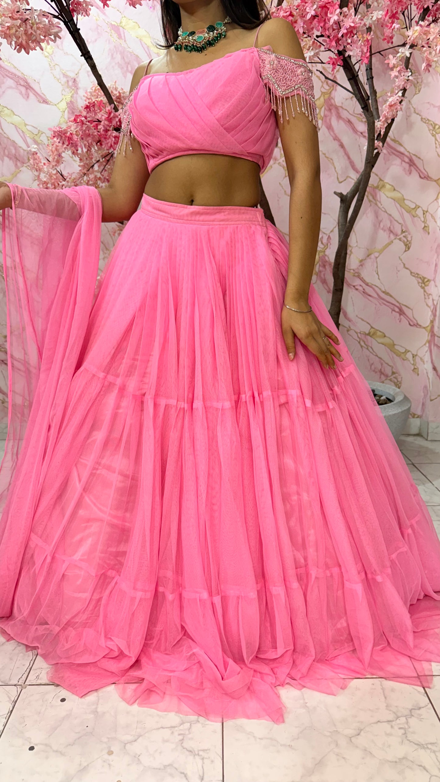 Embellished wedding lehenga 4037