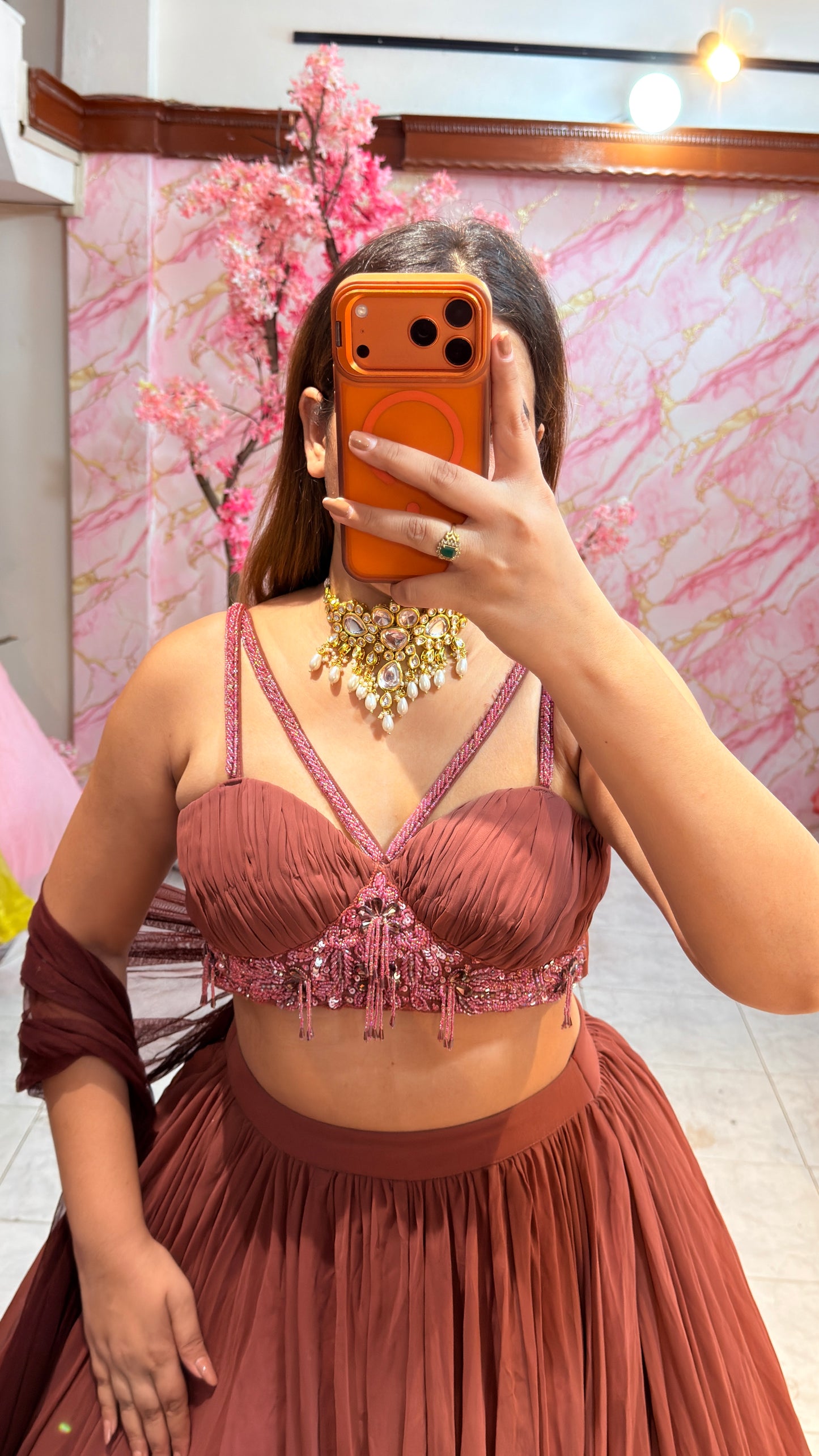 Embellished wedding lehenga 4077
