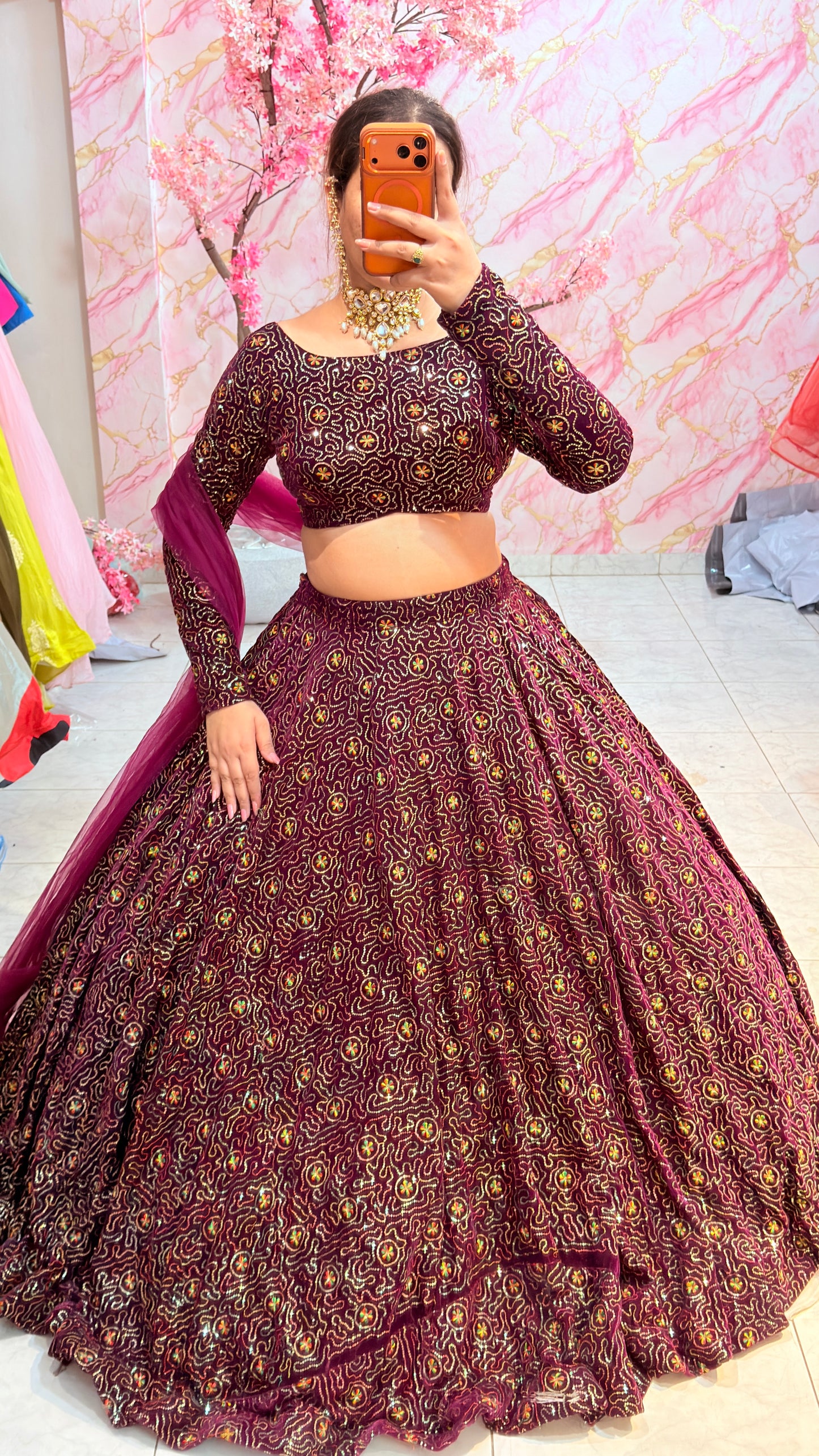 Embellished wedding lehenga 4063