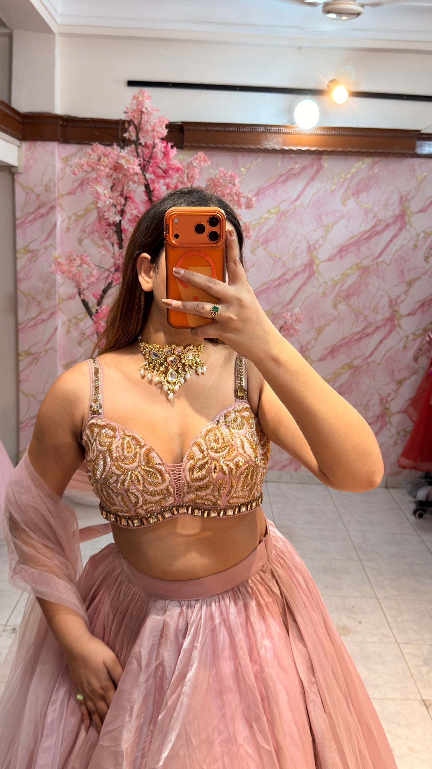 Embellished wedding lehenga 4072