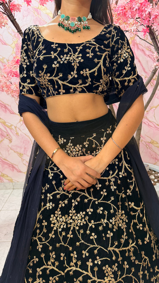 Embellished wedding lehenga 4043