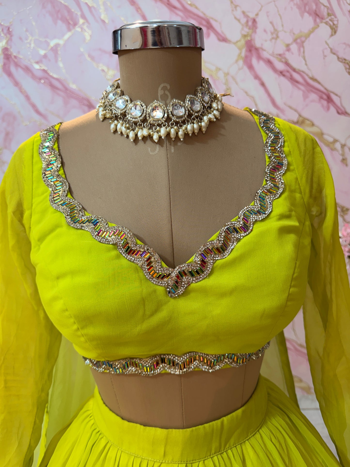 Embellished wedding lehenga 4144