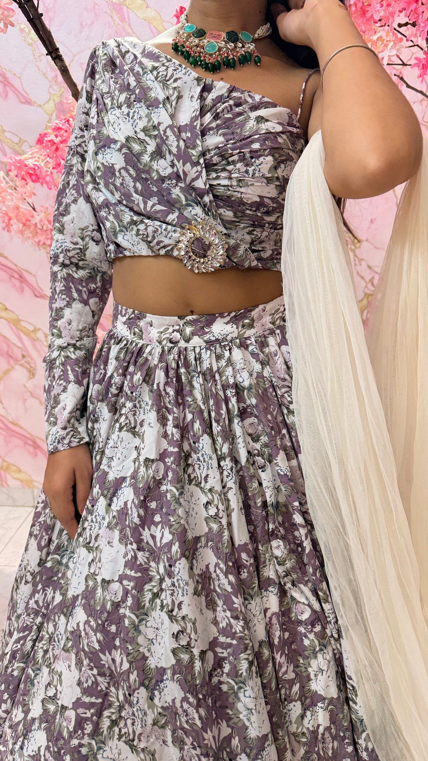 Embellished wedding lehenga 4055