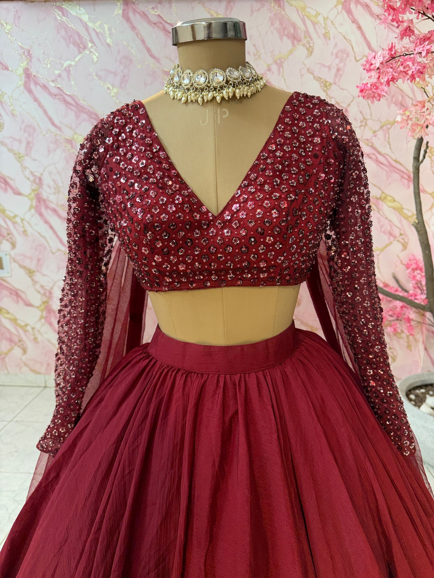 Embellished wedding lehenga 4089