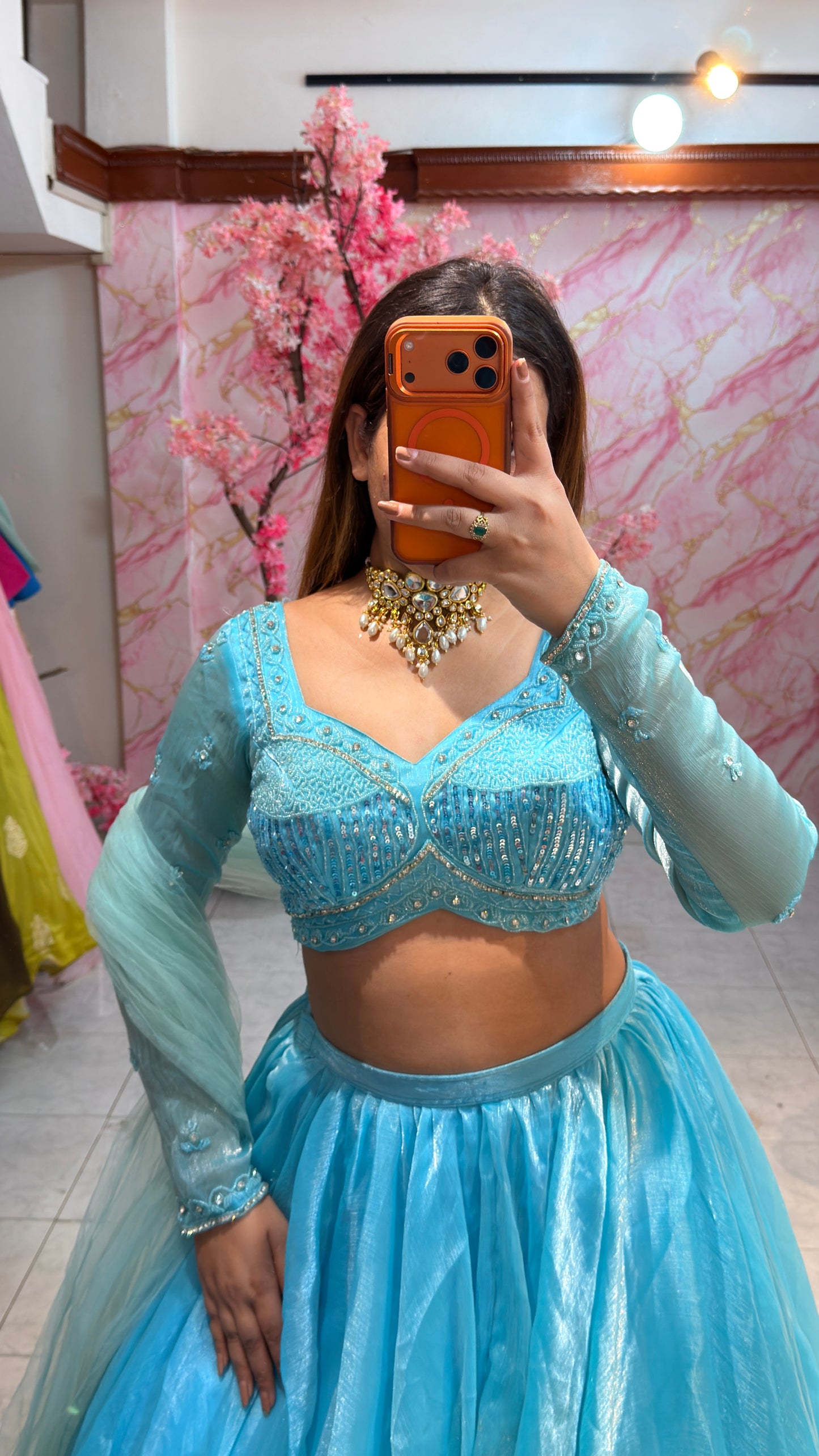 Embellished wedding lehenga 4078