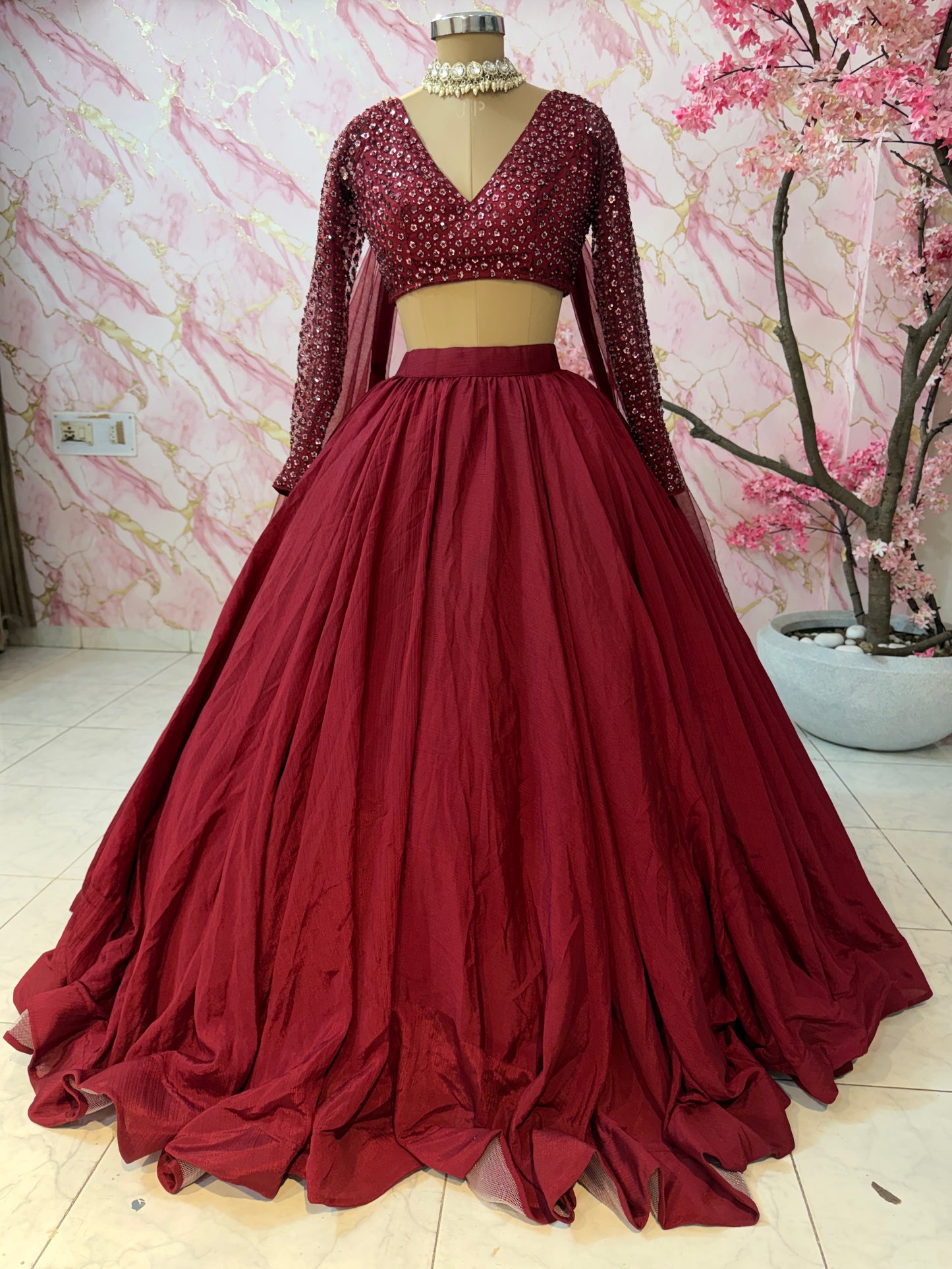 Embellished wedding lehenga 4089