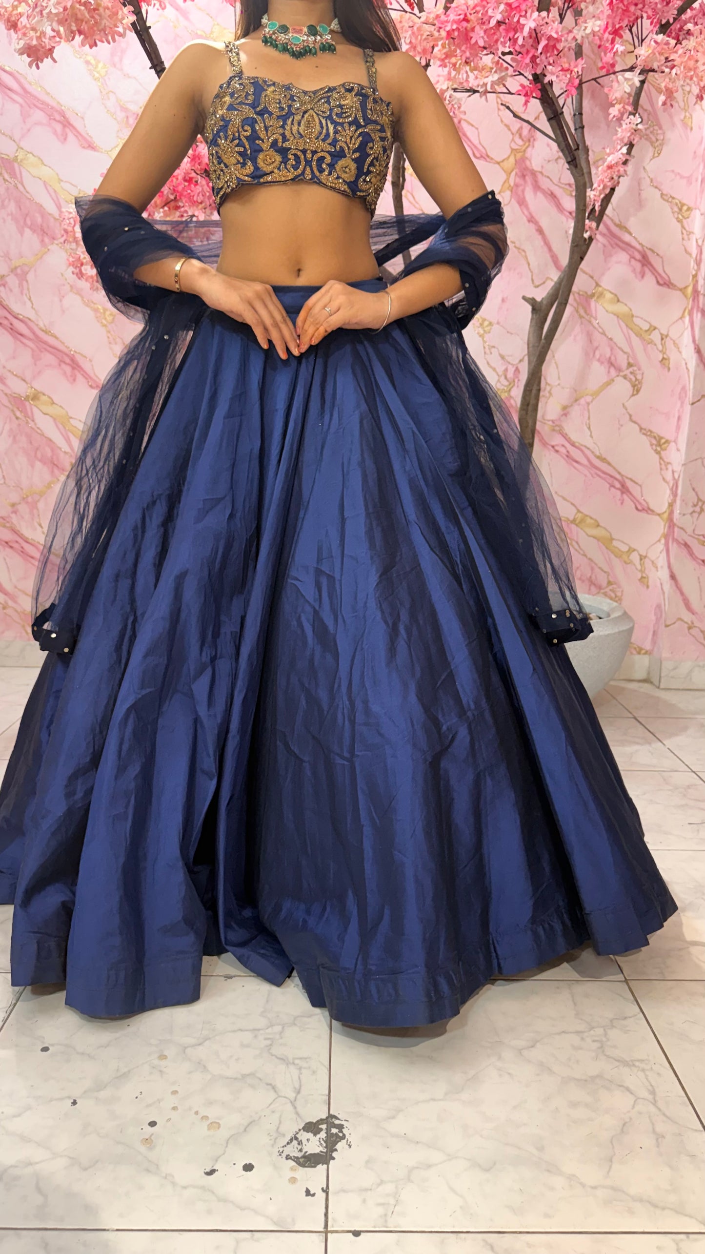 Embellished wedding lehenga 4045
