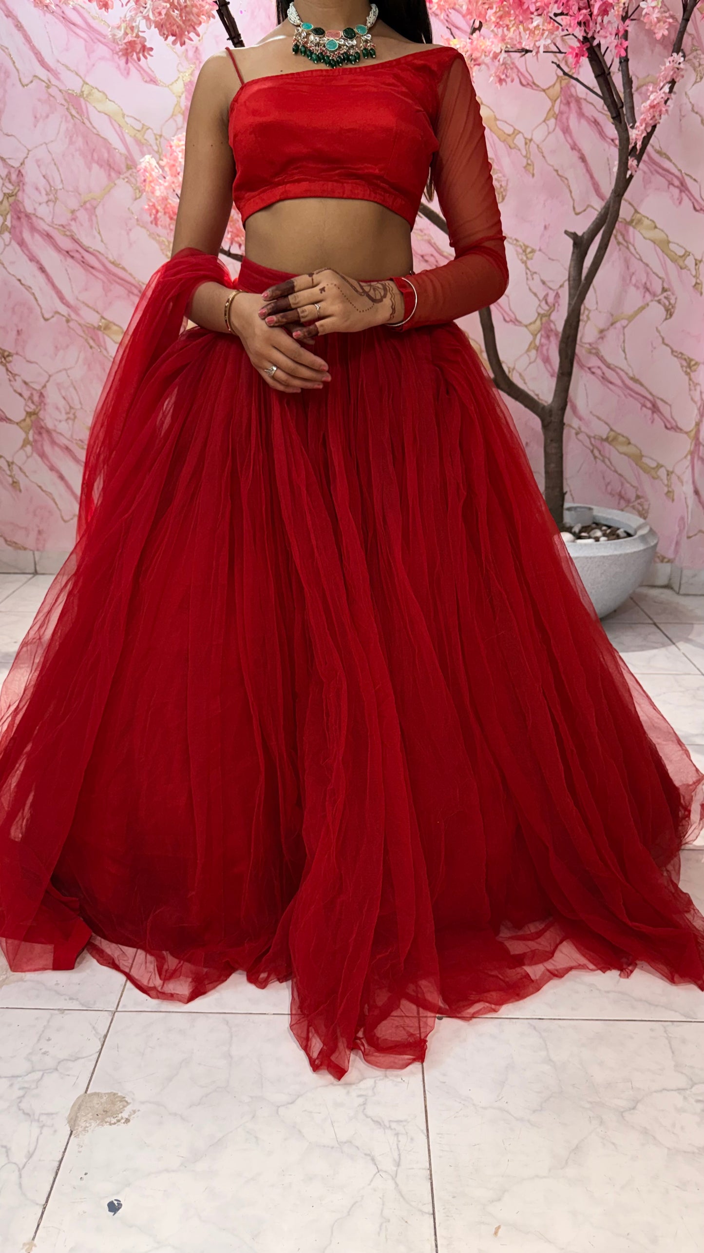Embellished wedding lehenga 4054