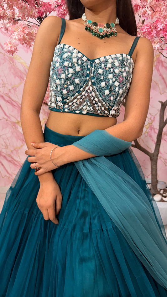Embellished wedding lehenga 4040