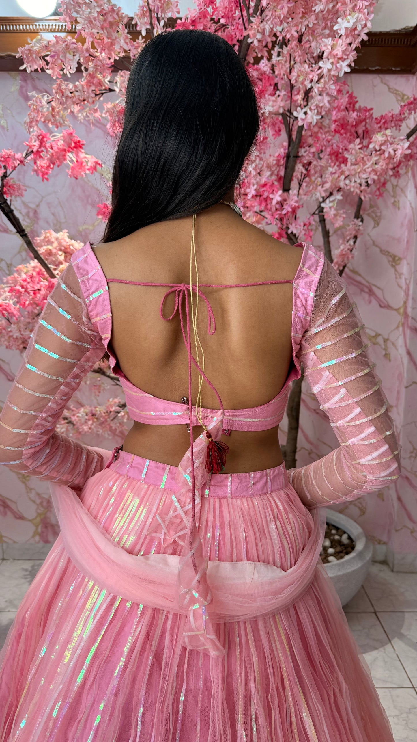 Barbie pink wedding lehenga 4007