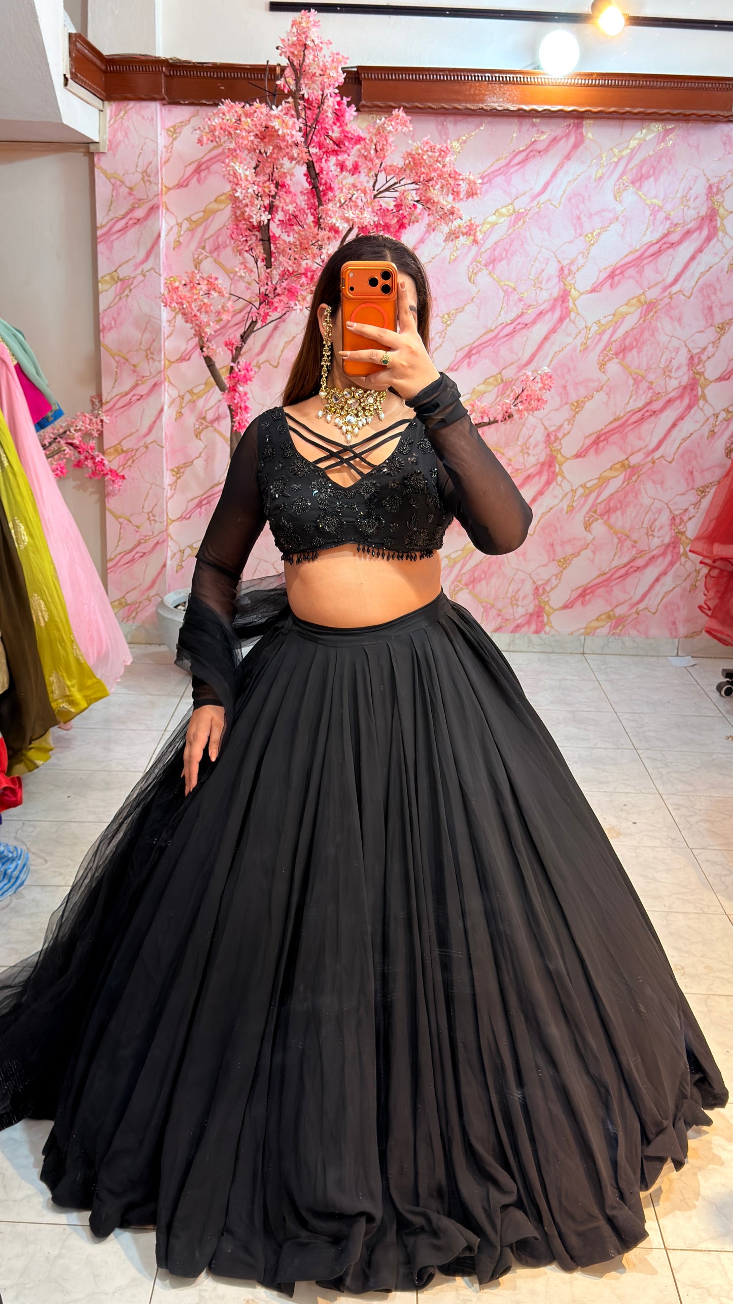 Embellished wedding lehenga 4084