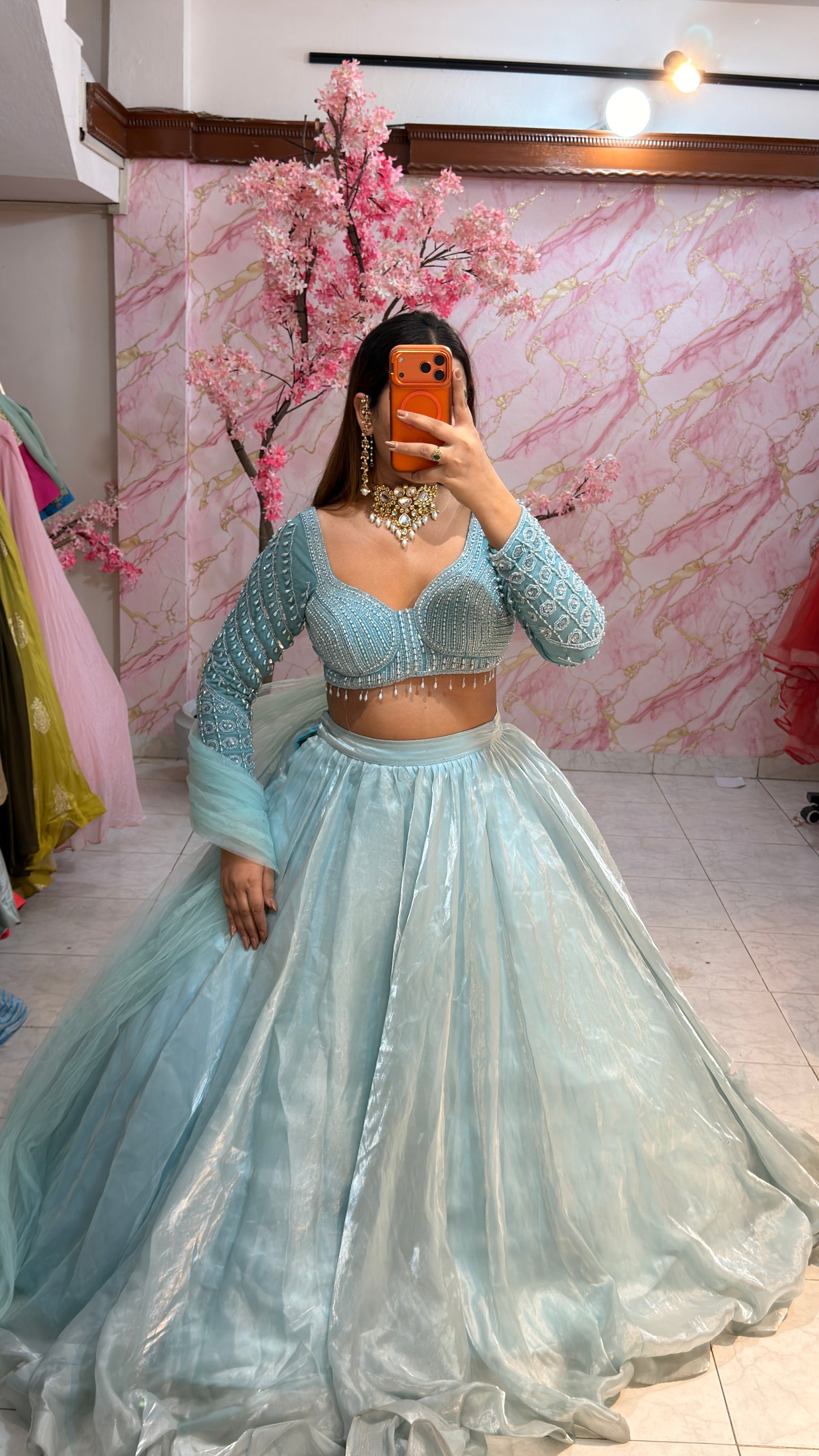 Embellished wedding lehenga 4086