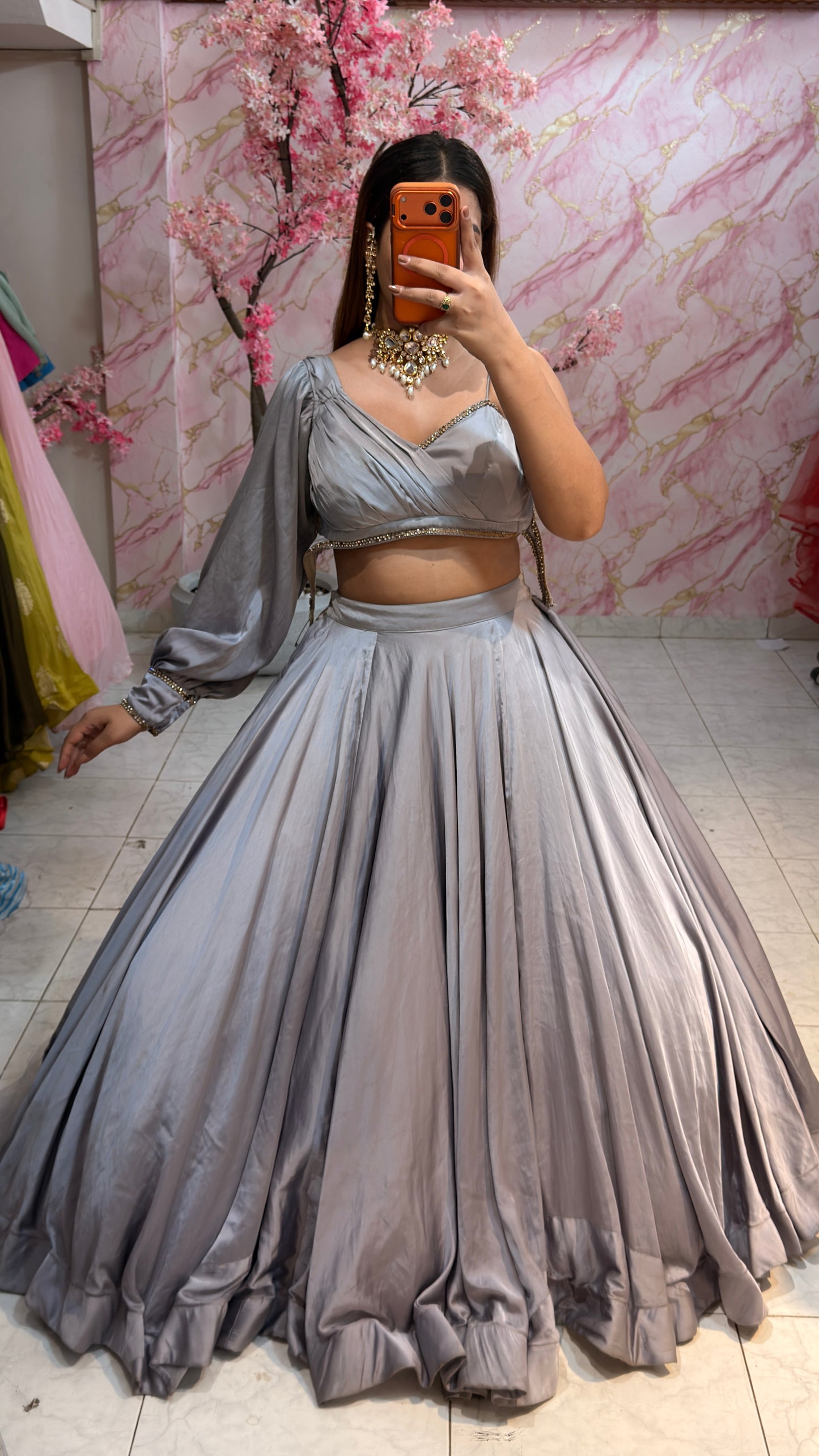 Embellished wedding lehenga 4079