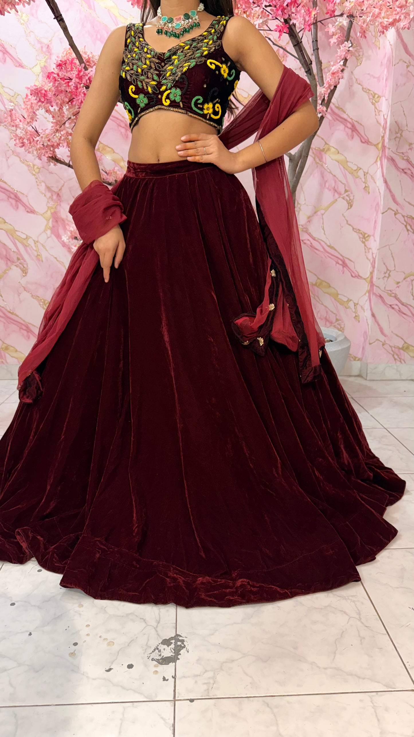 Embellished wedding lehenga 4039