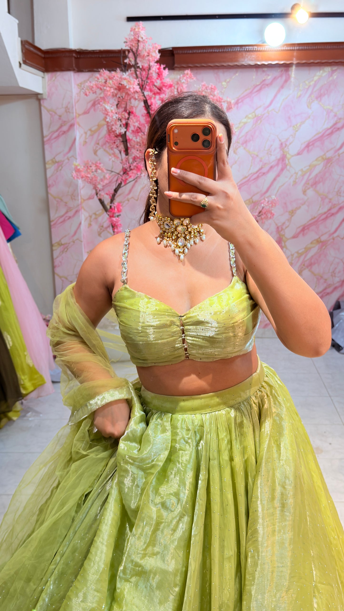 Embellished wedding lehenga 4066