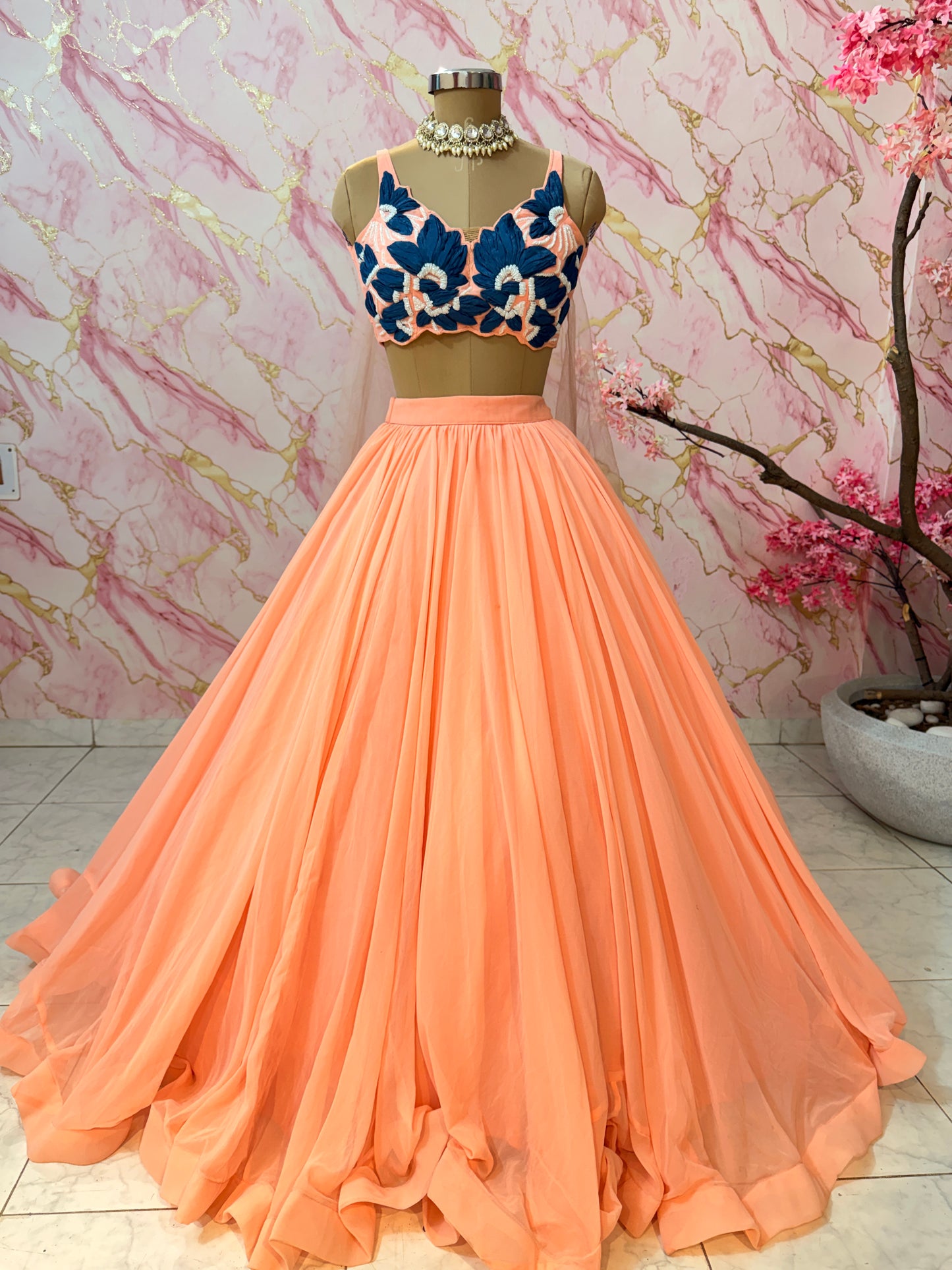 Embellished wedding lehenga 4142