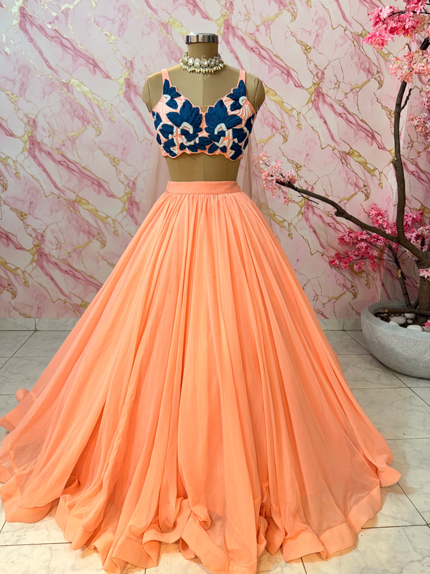 Embellished wedding lehenga 4142
